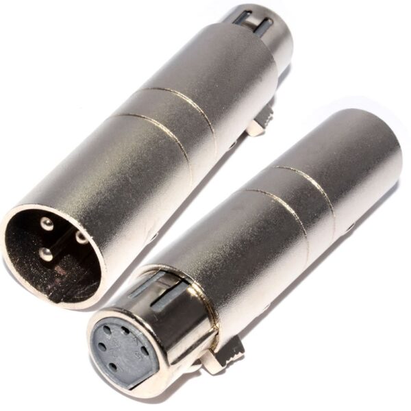 5 pin male dmx to 3 pin female