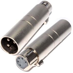 5 pin female dmx to 3 pin male