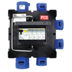 PCE Distribution Box 32A 240V In, 4 x 16A + 1 x 32A 240V Out