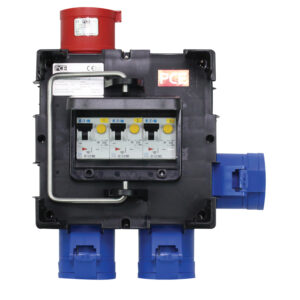 PCE Distribution Box 32A 415V In, 3 x 32A 240V Out