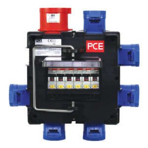 PCE Distribution Box 32A 415V In, 6 x 16A 240V Out
