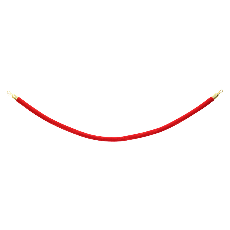 Gold Barrier Rope - Red Velvet