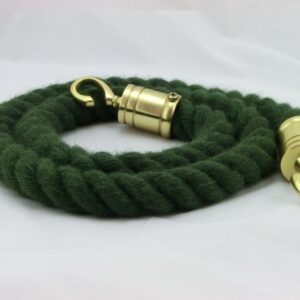 Gold Barrier Rope - Green Velvet