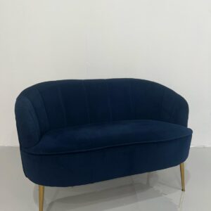 Dark Blue Small Double Seater Sofa