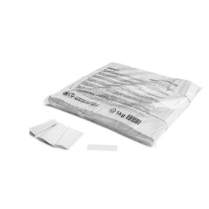 55 X 17mm Paper Confetti Rectangles White