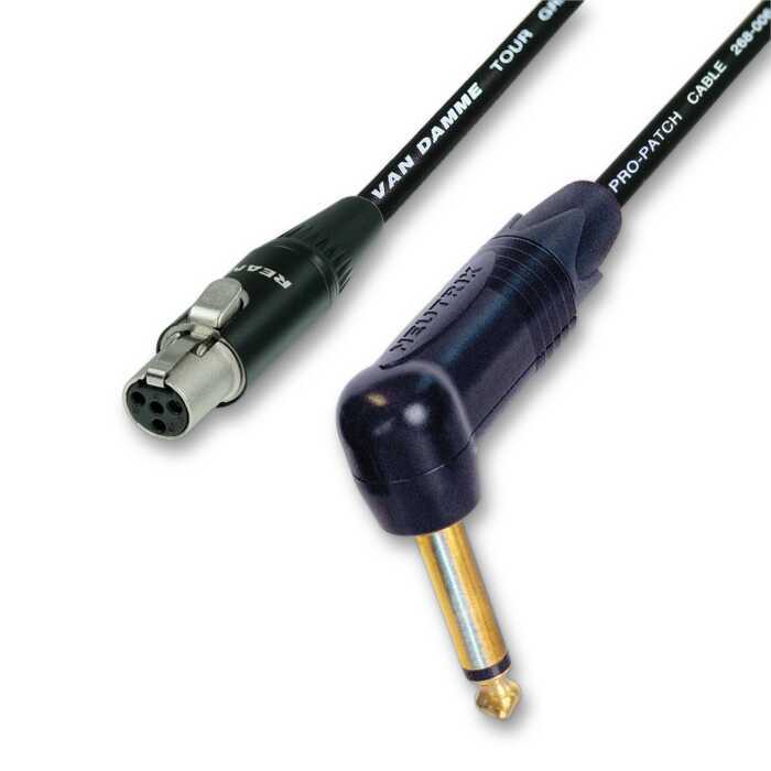 1/4" Jack to Mini XLR 1m